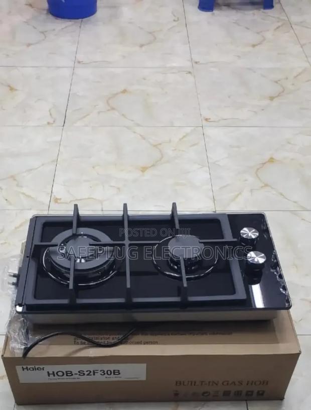 Haier Glass Inbuilt 2 Burner - Wok Gas Burner Hob Cooker