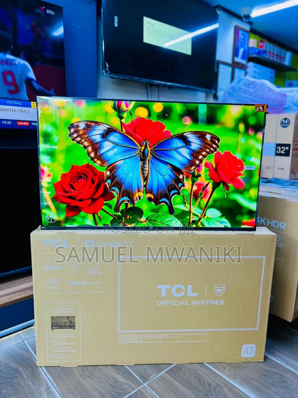 TCL 43" Qled 1440 Pixels 43sk Google Tv