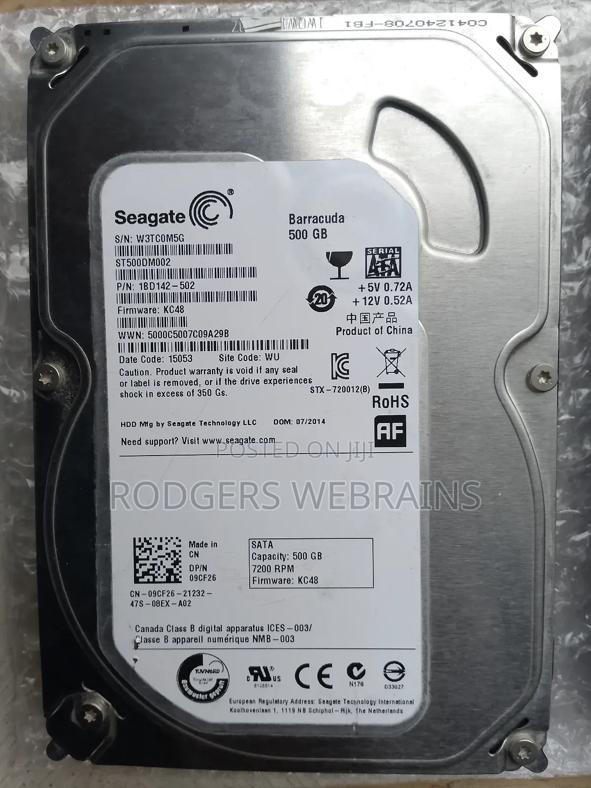 Internal Hard Disk 500gb