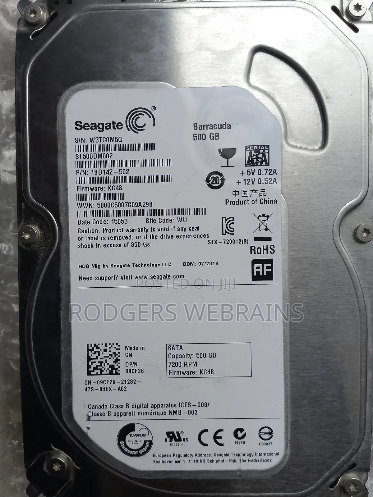 Internal Hard Disk 500gb