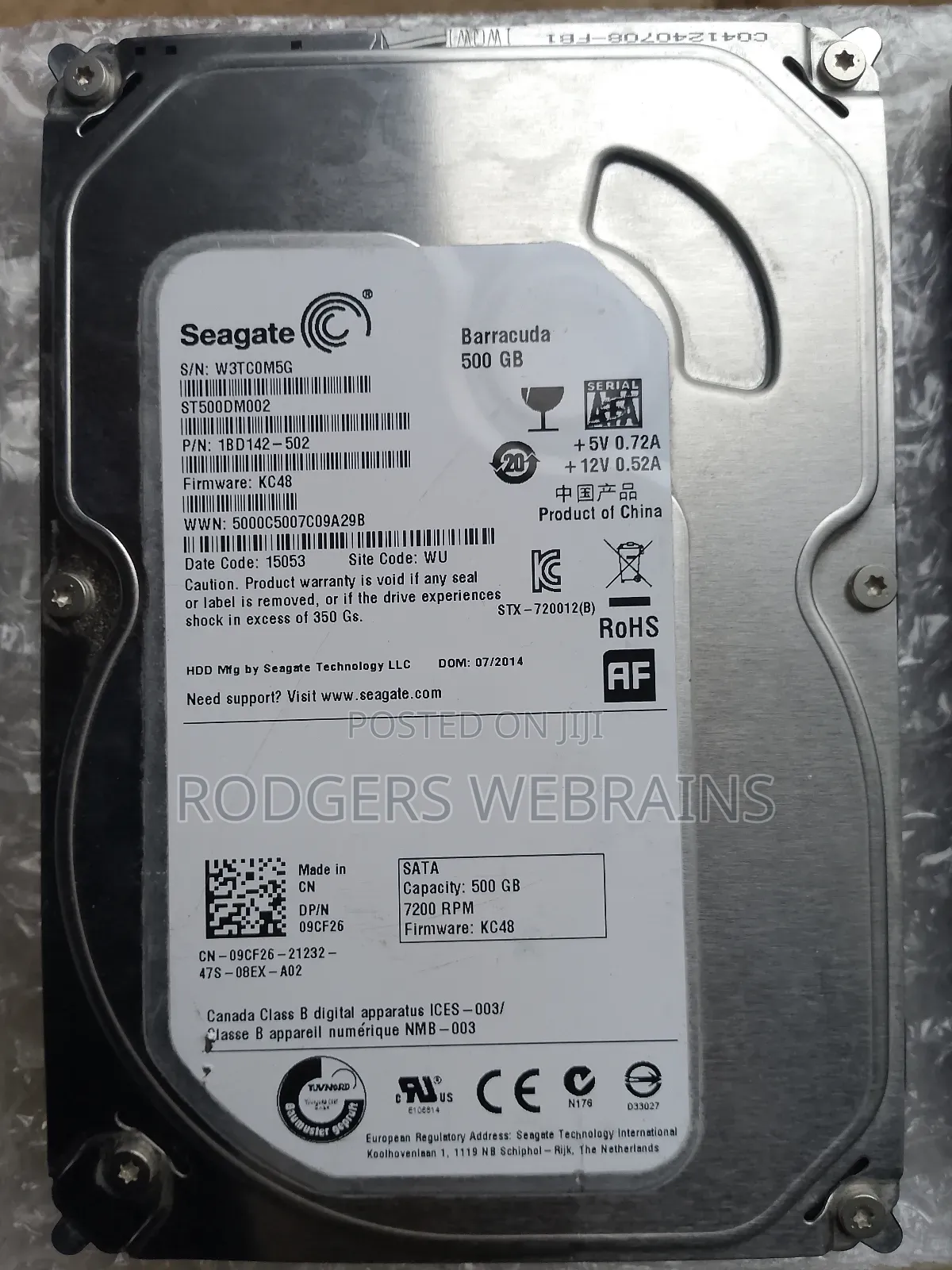 Internal Hard Disk 500gb