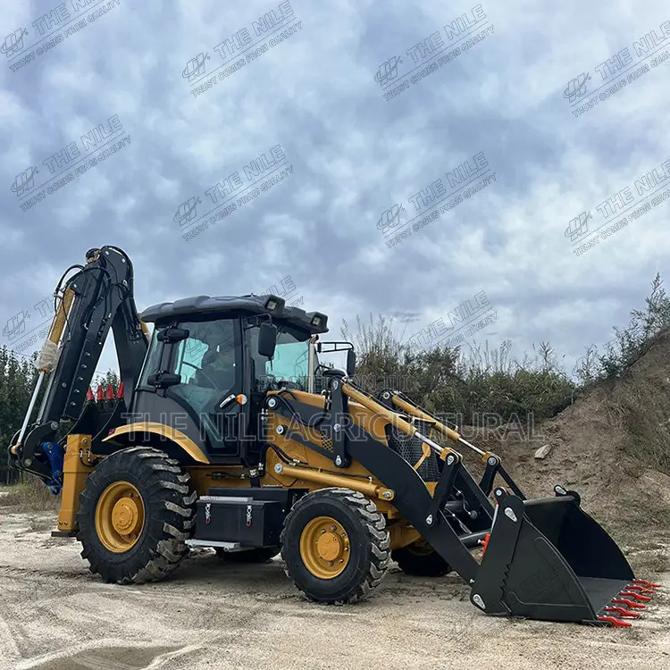 Backhoe Loader 3 Tons Bucket Capacity 1m3 With Loader and Excavator