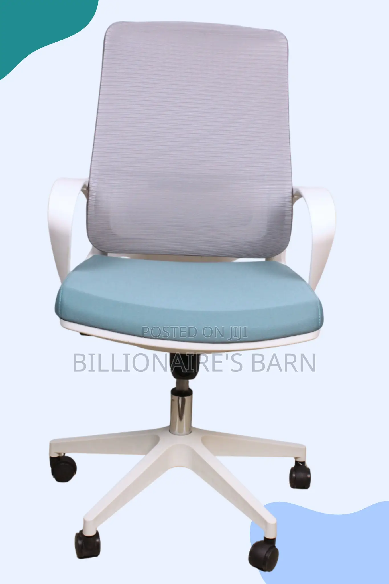 Fixed Plastic Armrests Mesh Office Chair.