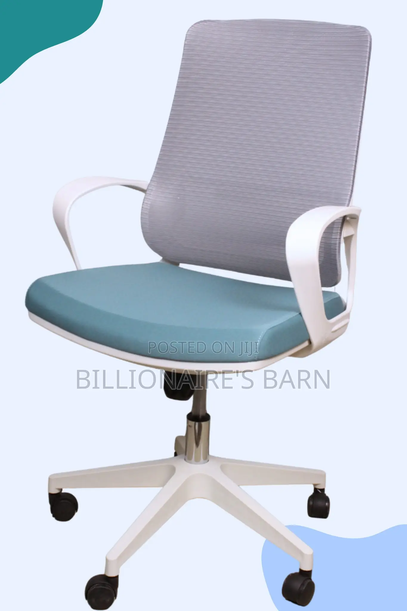 Fixed Plastic Armrests Mesh Office Chair.