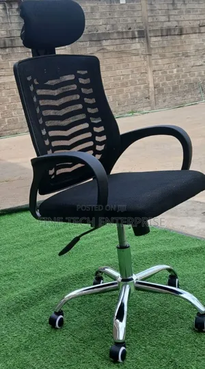 Secretarial Mesh Office Chair With Headrest
