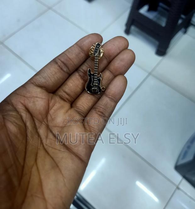Black Guitar Lapel Pins - main view