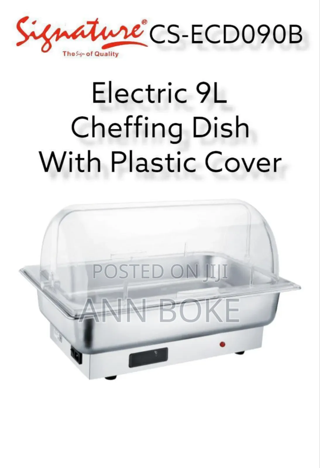 9 LTR Electric Cheffing Dish Double Compartment Cs-Ecd-09b
