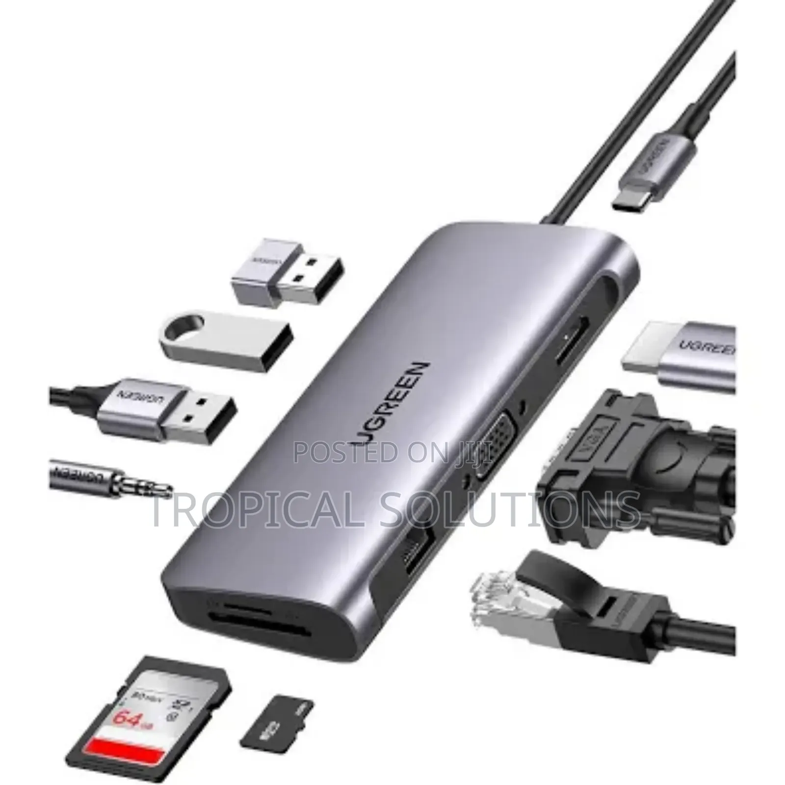 Ugreen 10 in 1 Usb -C Multifunction Adapter Cm639