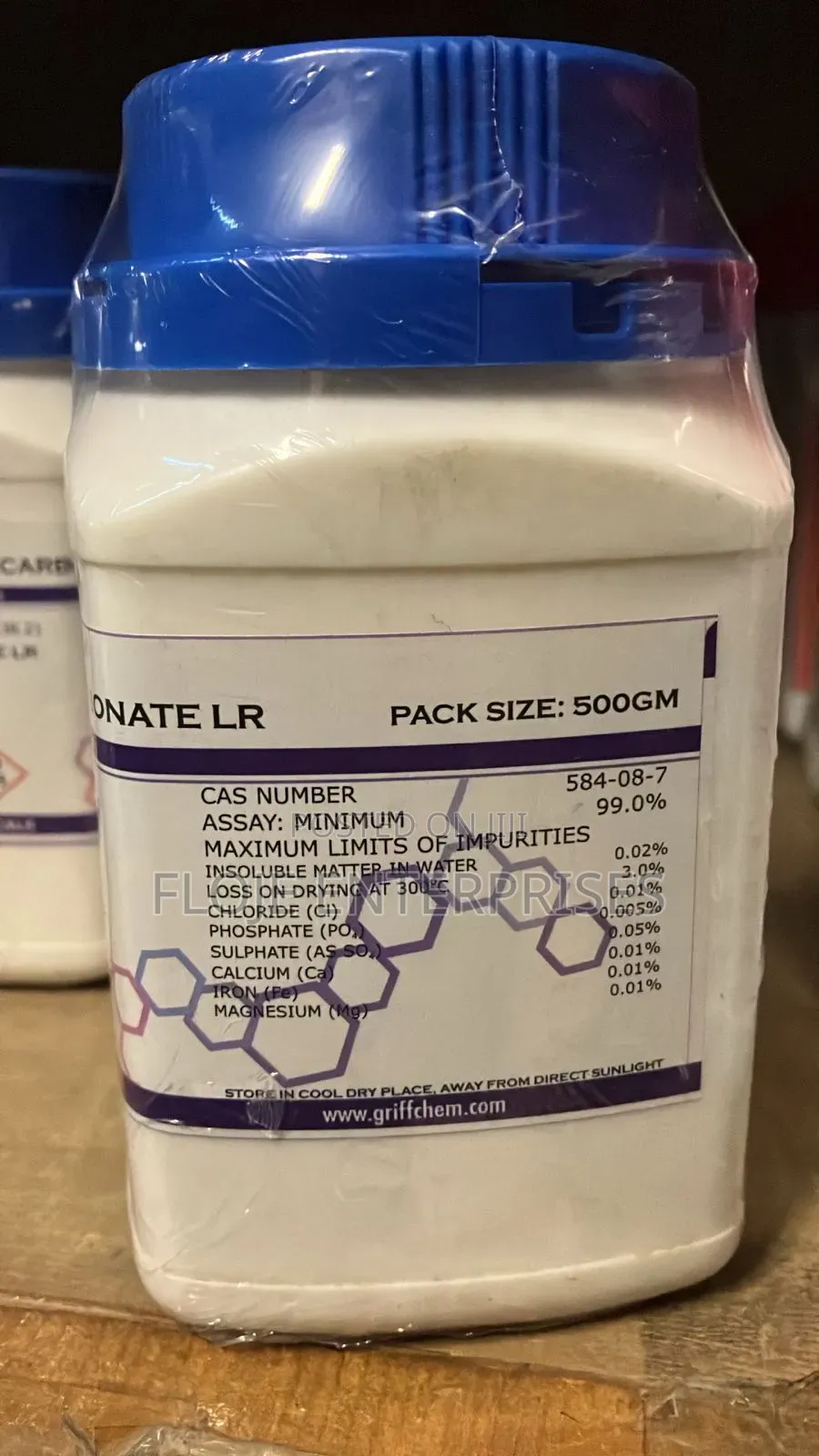Potassium Carbonate Lr 500g Griffchem