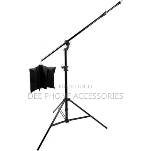 Metallic Light Stand With Boom Arm $ Sand Bag - thumbnail 2