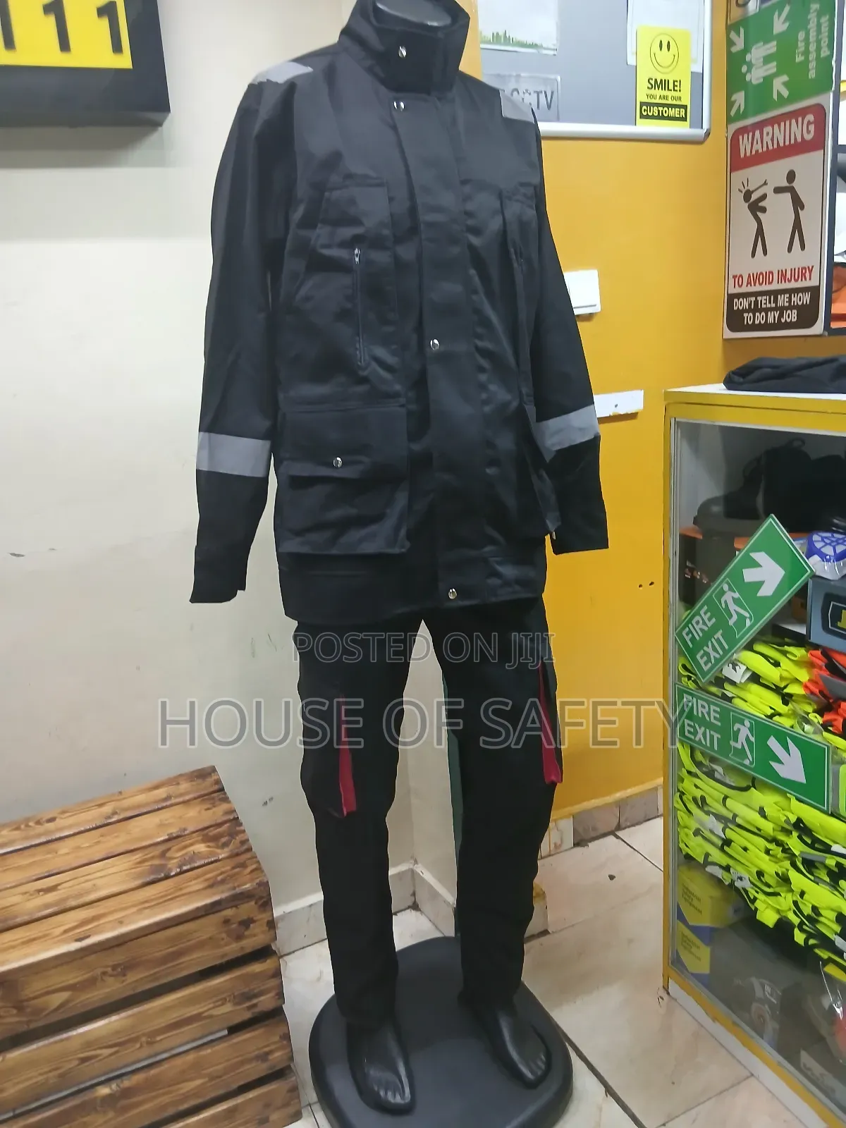 Red Work Suit and Black