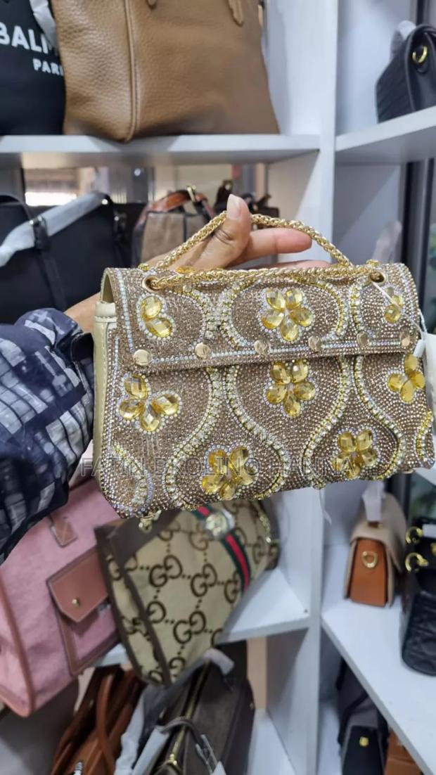 Gold Stone Clutch Bags - thumbnail 2