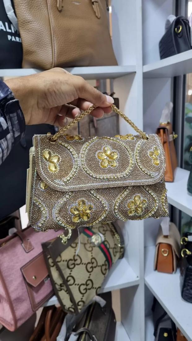 Gold Stone Clutch Bags - thumbnail 3