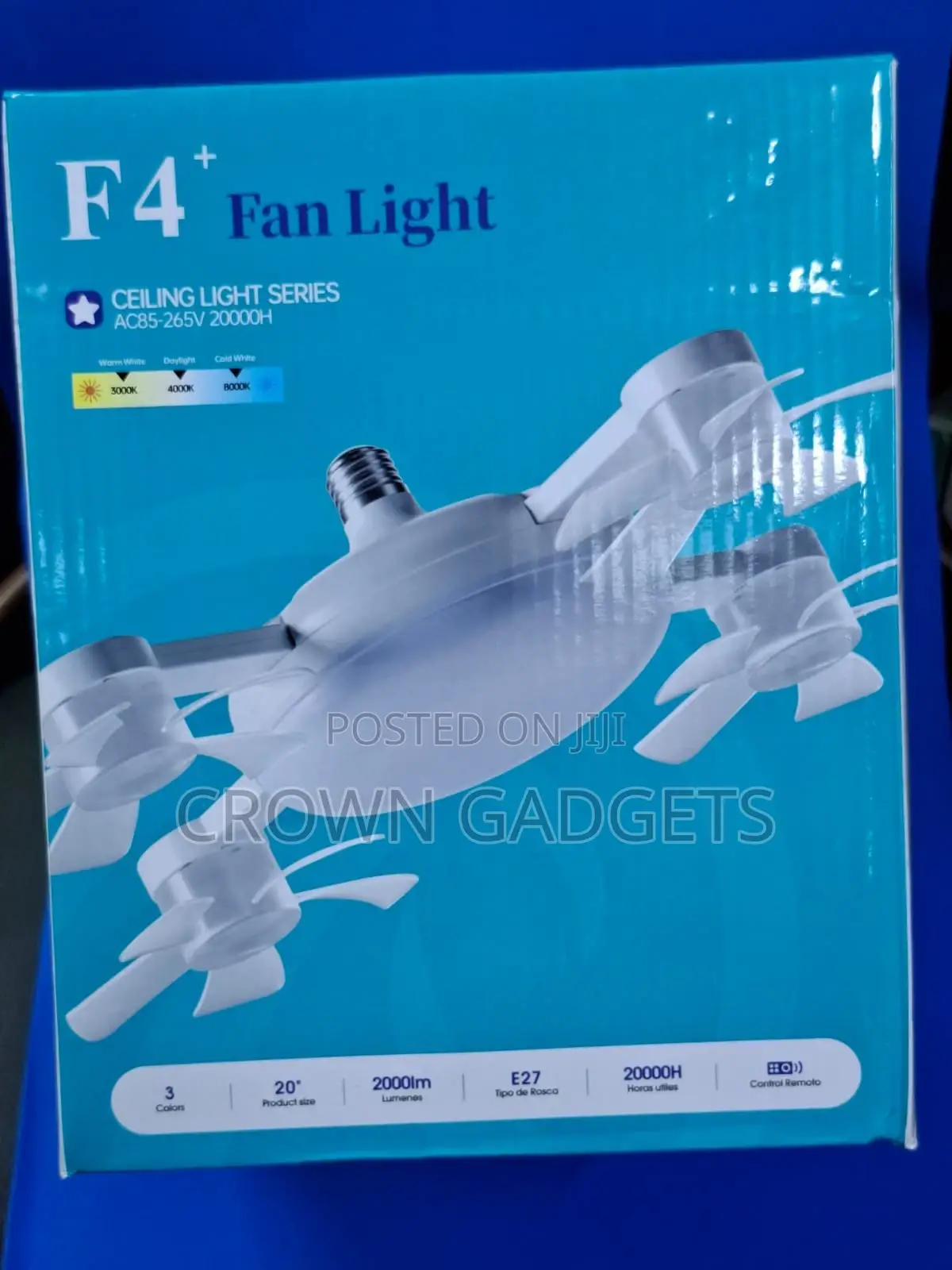 F4+ Fan Light Ceiling Lamp With Remote Control