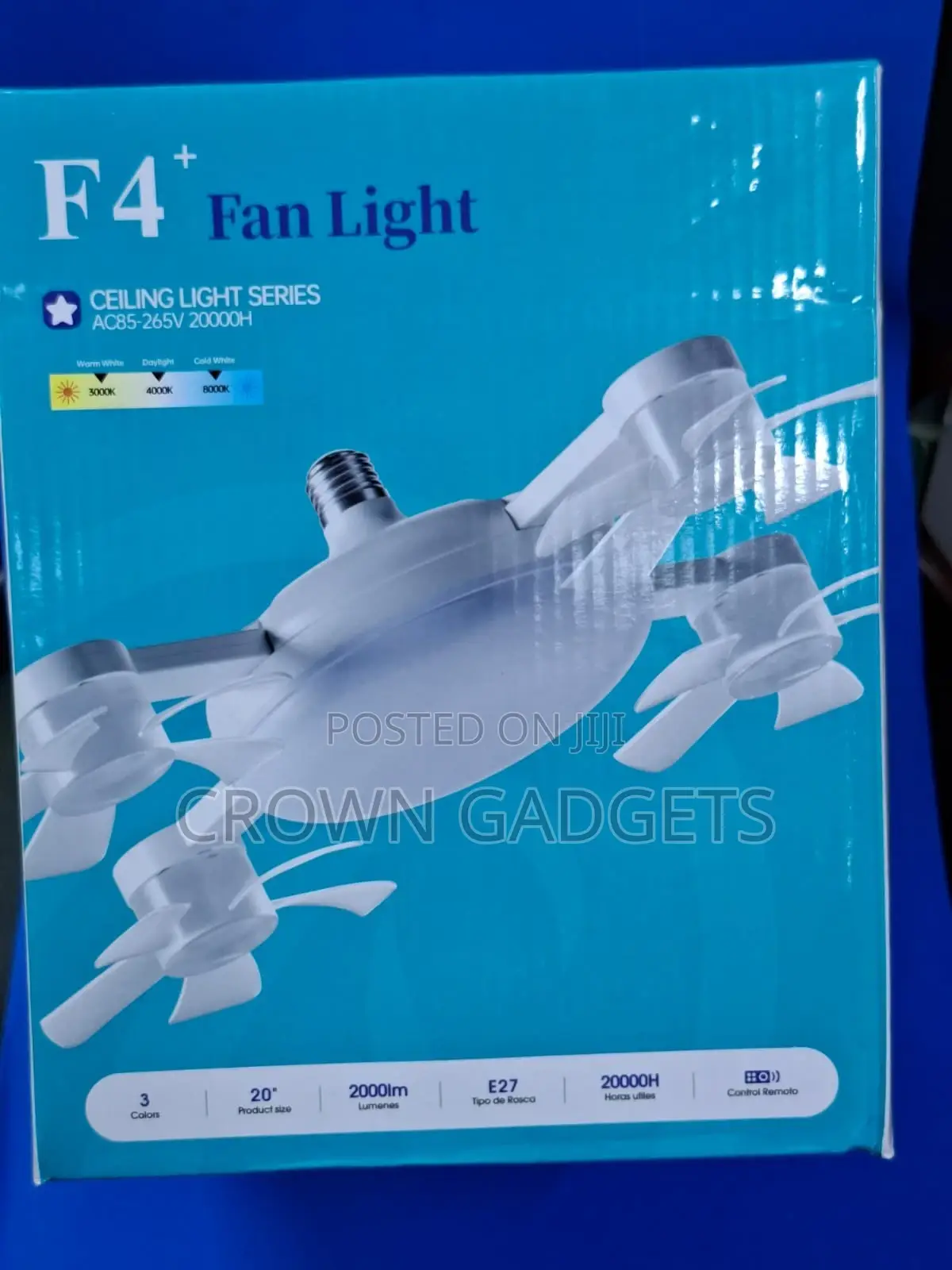 F4+ Fan Light Ceiling Lamp With Remote Control