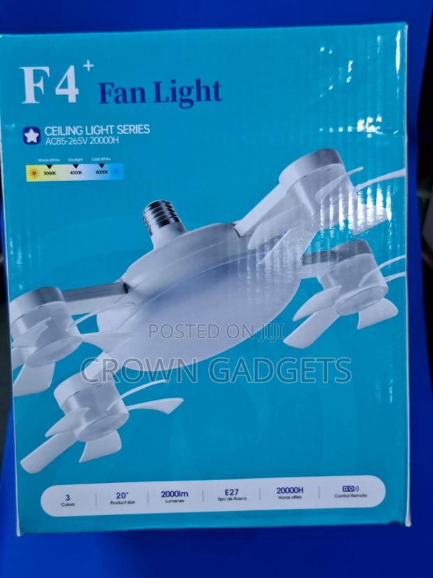 3-Color Led Ceiling Fan Light – F4+ Series - thumbnail 3