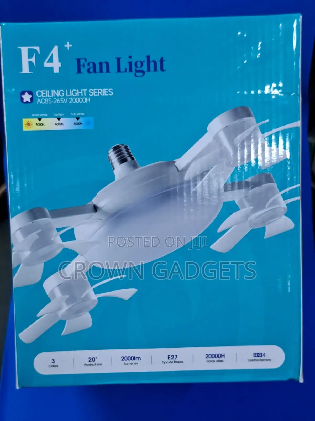 3-Color Led Ceiling Fan Light – F4+ Series