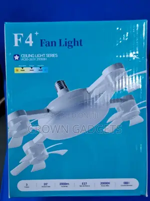 F4+ 20" Ceiling Lamp Fan – Warm, Day Cool White