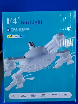 F4+ 20" Ceiling Lamp Fan – Warm, Day Cool White