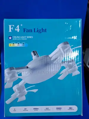 Adjustable F4+ Ceiling Fan Lamp | 3 Color Modes & Long Lifespan