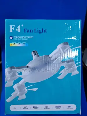 Adjustable F4+ Ceiling Fan Lamp | 3 Color Modes & Long Lifespan