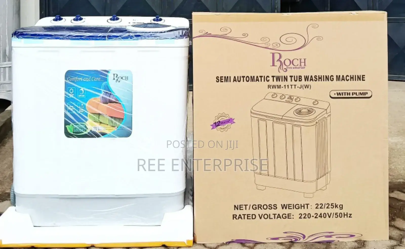 New Roch Washing Machine 11 Kg Twin Tub Semi Automatic