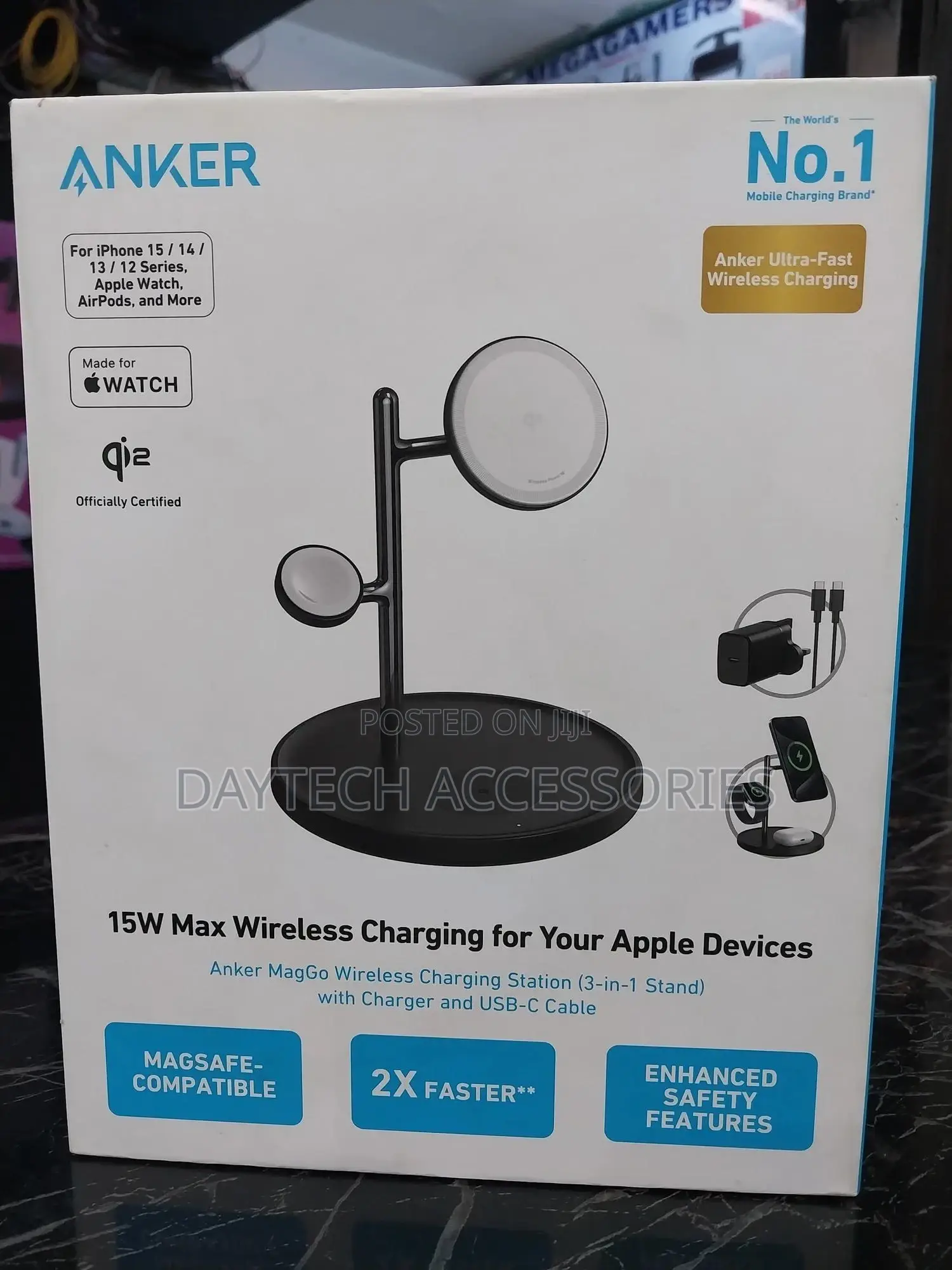 Anker Maggo 15w Qi2 Wireless Charging Station 3-in-1 With 40w Charger