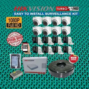 Complete Hikvision 16 Cameras 1080p 2mp CCTV Security System Kit