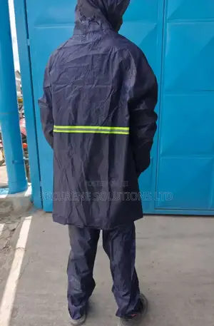 Full Body Reflective Raincoat and Rainpants Set - Navy