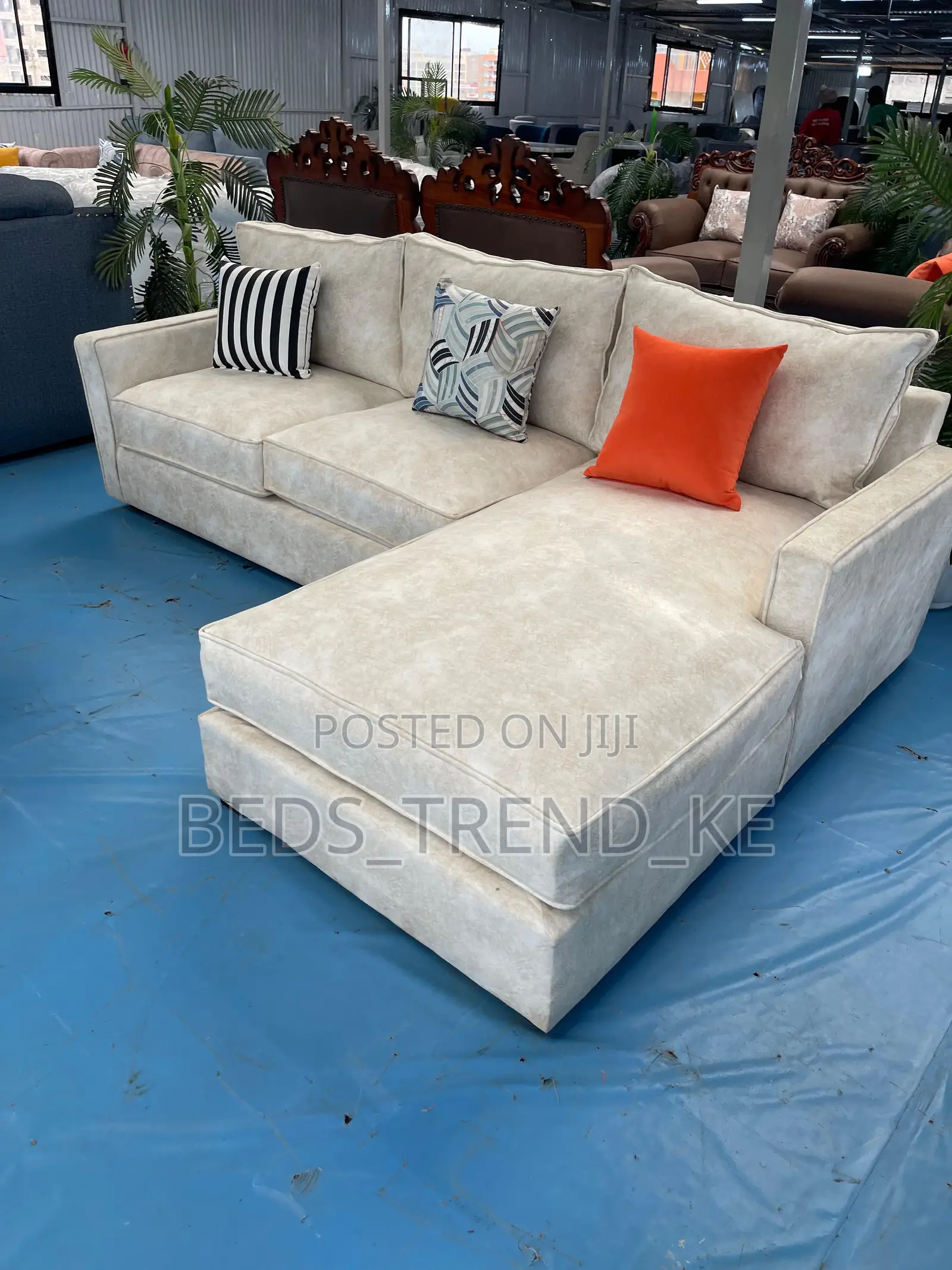 Calm 6 Seater Modern L Seat Sofa
