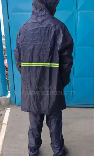 Full Body Reflective Raincoat and Rainpants Set - Navy