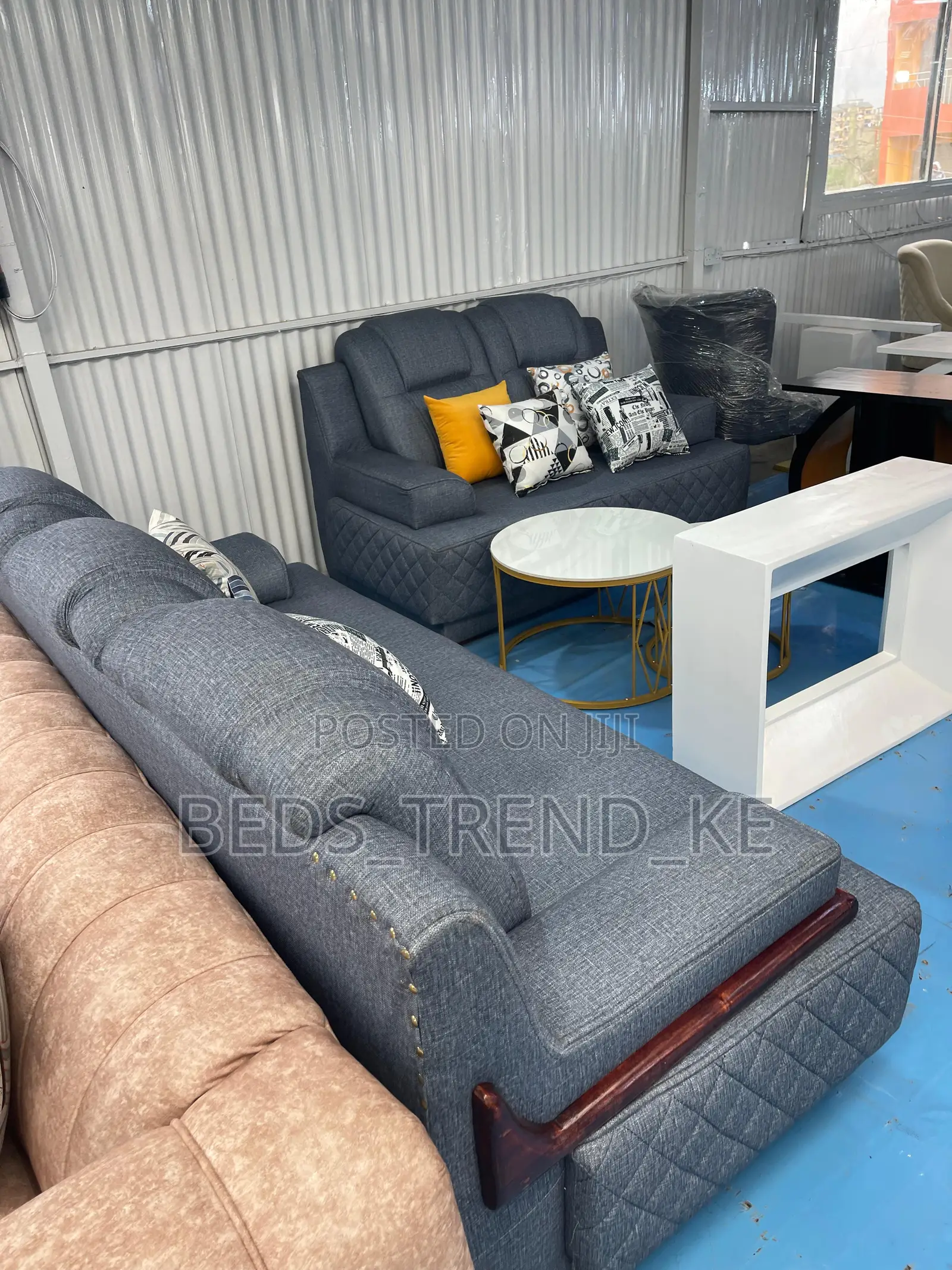 7 Seater Plush Semi Recliner Sofa Set
