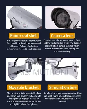 Dummy Wireless Camera Plastic Fake CCTV Camera