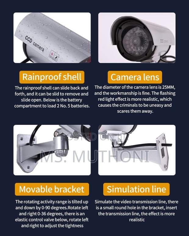 Dummy Wireless Camera Plastic Fake CCTV Camera - thumbnail 5