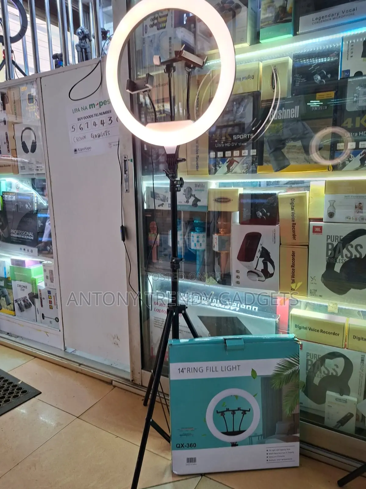 Qx-360 14-inch Led Ring Light With 3 Lighting Modes & Stand