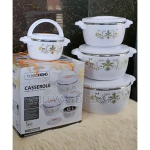 4 Pcs Of Casserole Hotpot Sizes 1000,2000,4000,6000 Ml