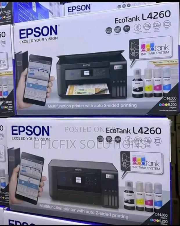 Ecotank Inkjet Epson Printer L4260,Fax,Print,Copy Scan and Wireless - main view