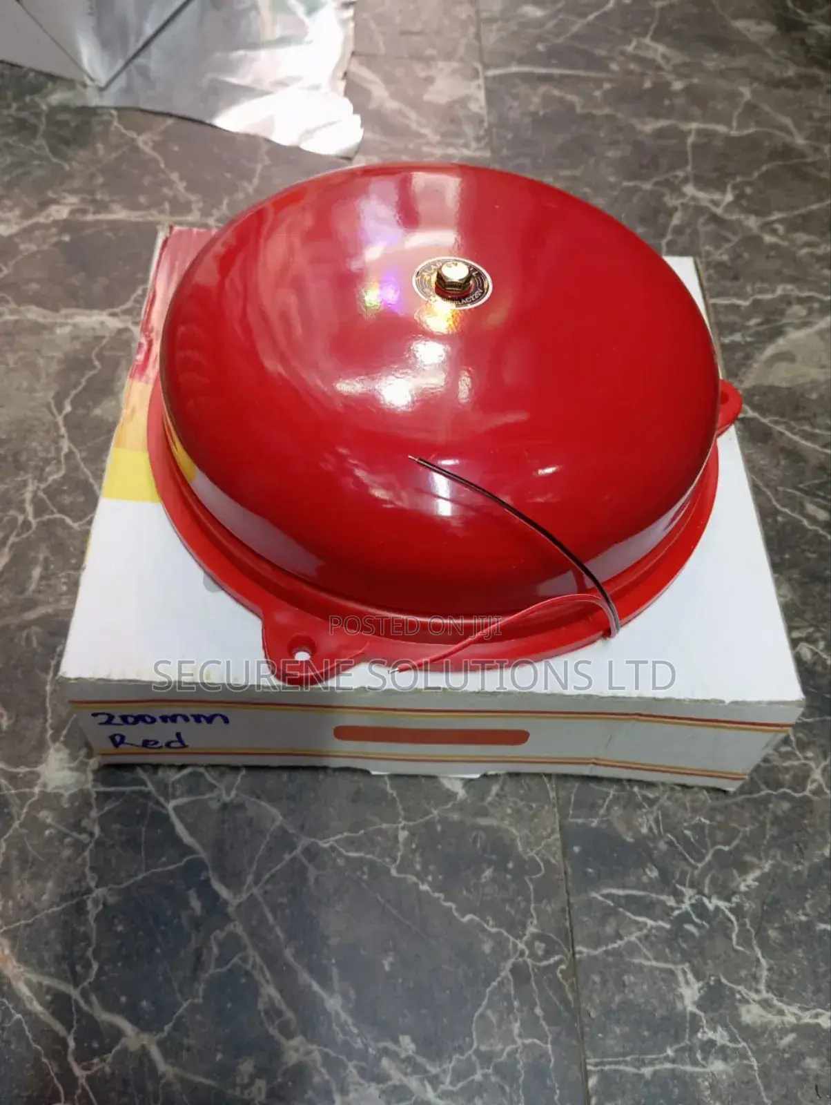 Round Bell for Fire Alarm or School Use Red 8inch 200mm 220v