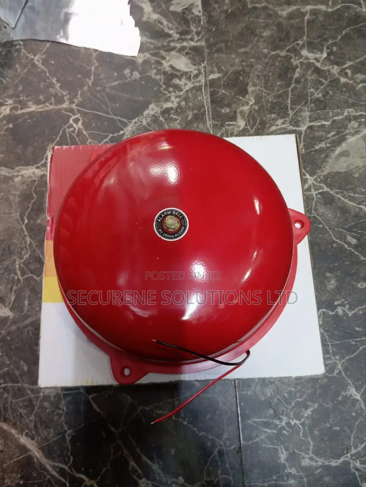 Round Bell for Fire Alarm or School Use Red 8inch 200mm 220v