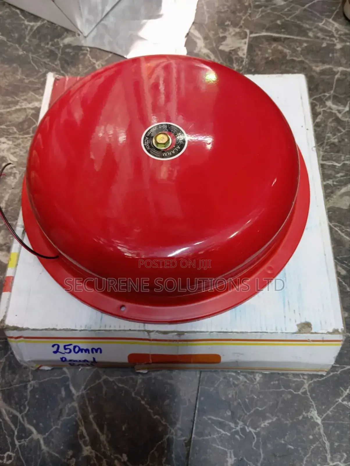 Round Bell for Fire Alarm or School Use Red 250mm 220v