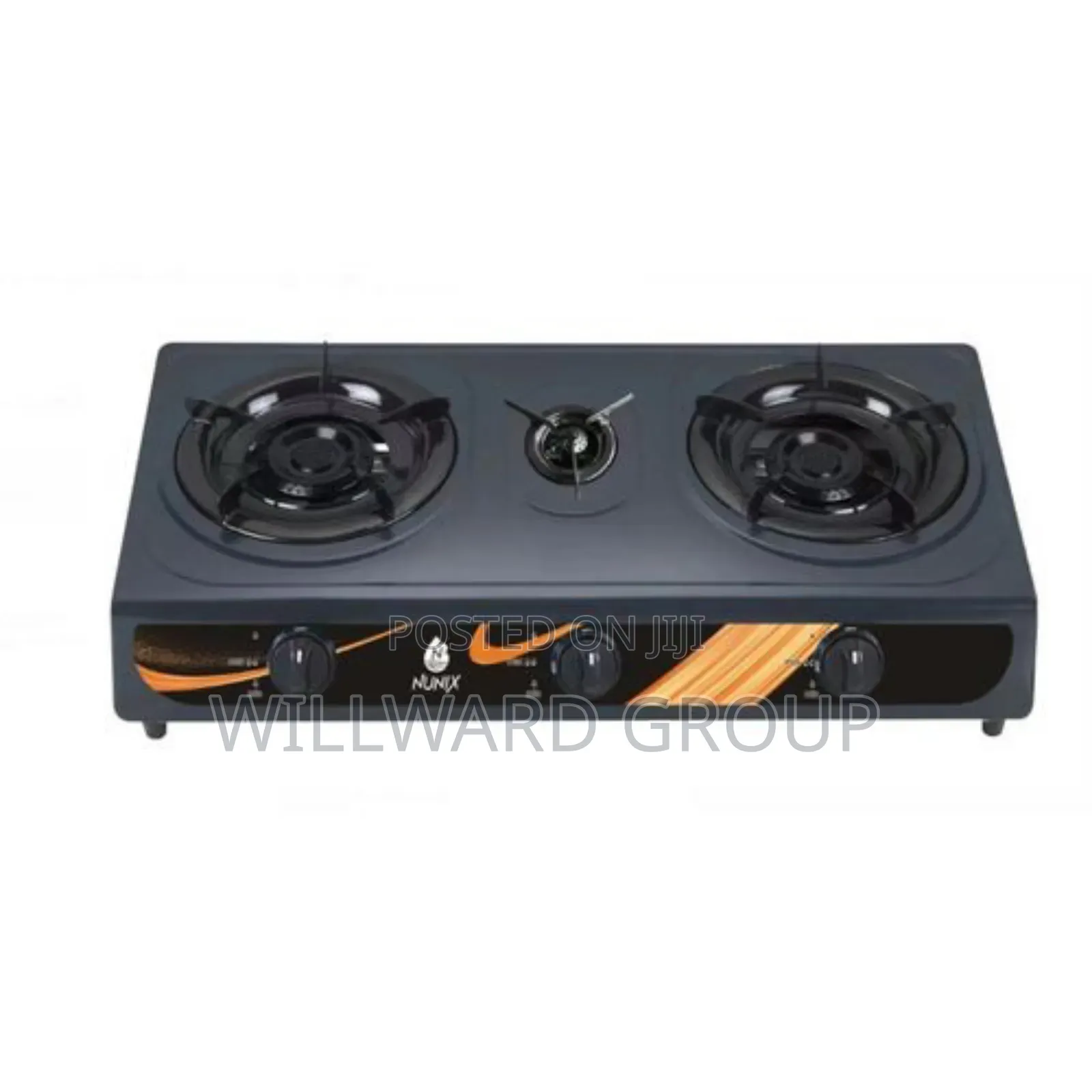 Nunix Table Top Gas Stove 3 Burner Auto Ignition Cooker