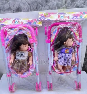  30cm Doll With 52cm Kids Stroller Toy – Perfect Gift Set