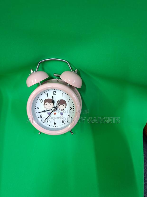 Vintage Twin Bell Alarm Clock – Non-ticking Analog Design - thumbnail 2