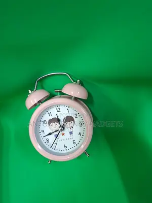 Twin Bell Analog Alarm Clock – Battery Operated & Stylish