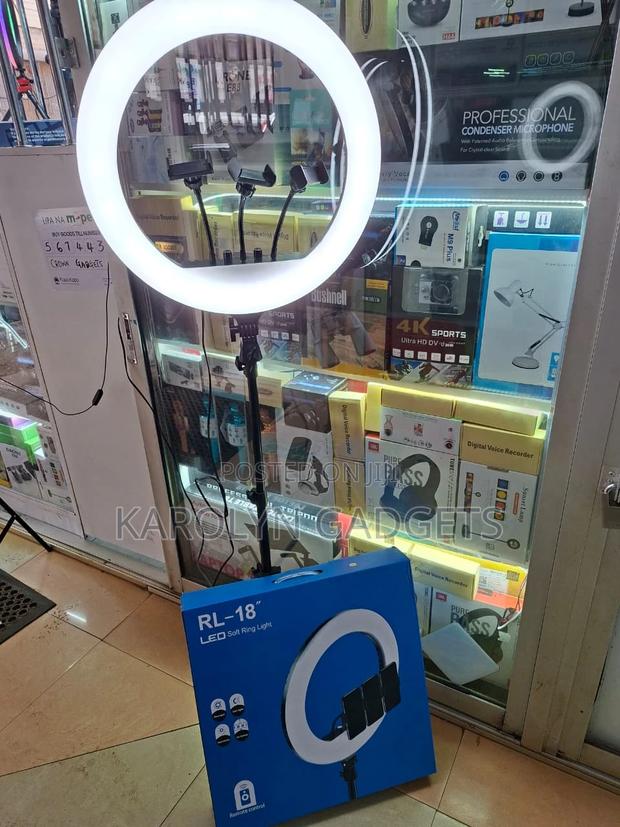 Rl-18" Soft Led Ring Light With Adjustable Stand for Photography