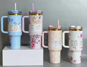 1.2 Litres Travel Tumbler, Insulated Vacuum With Straw Topper