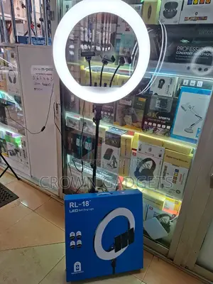 Professional Rl-18" Dimmable Led Ring Light With Stand Phone Holder