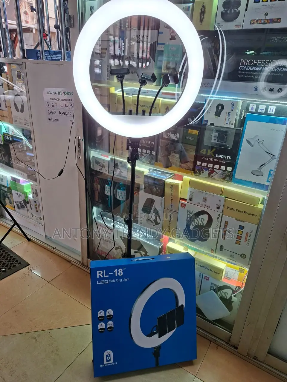 Rl-18" Soft Led Ring Light With Stand For Makeup & Live Streaming