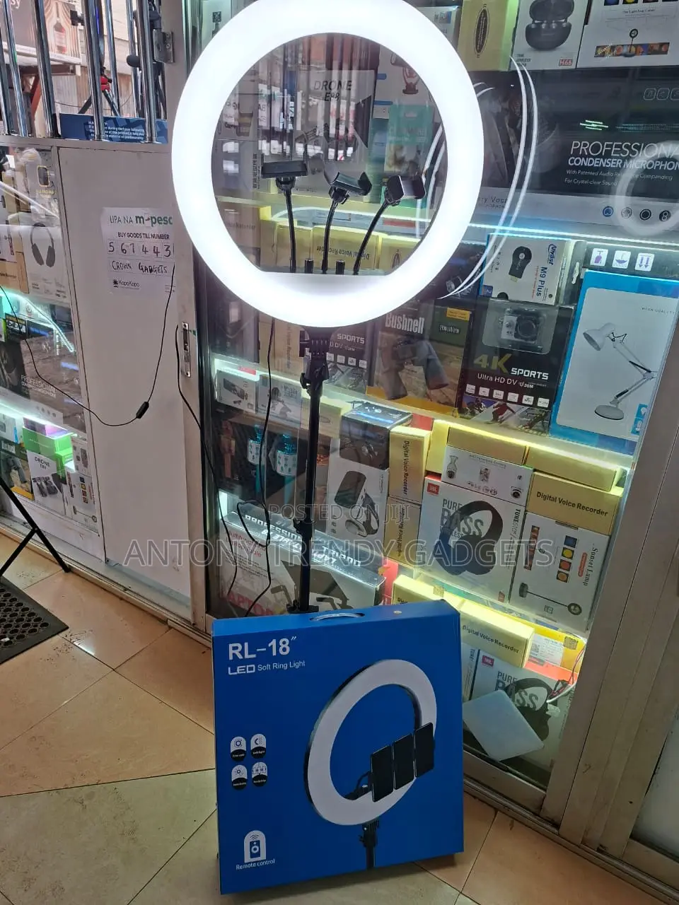 Rl-18" Soft Led Ring Light With Stand For Makeup & Live Streaming