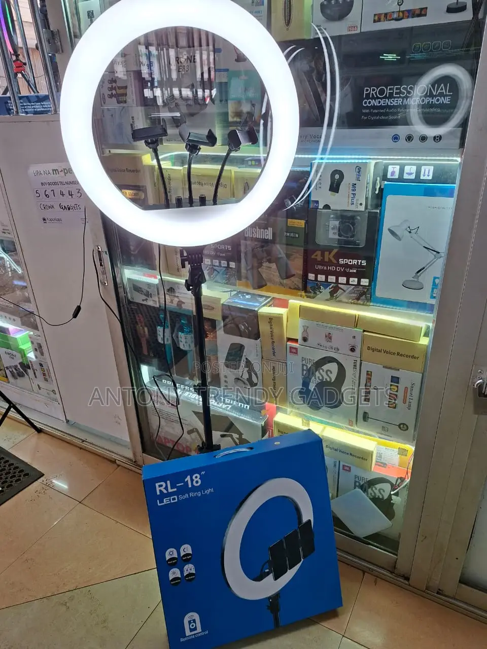 Professional 18" Led Ring Light With Stand For Youtube & Tiktok
